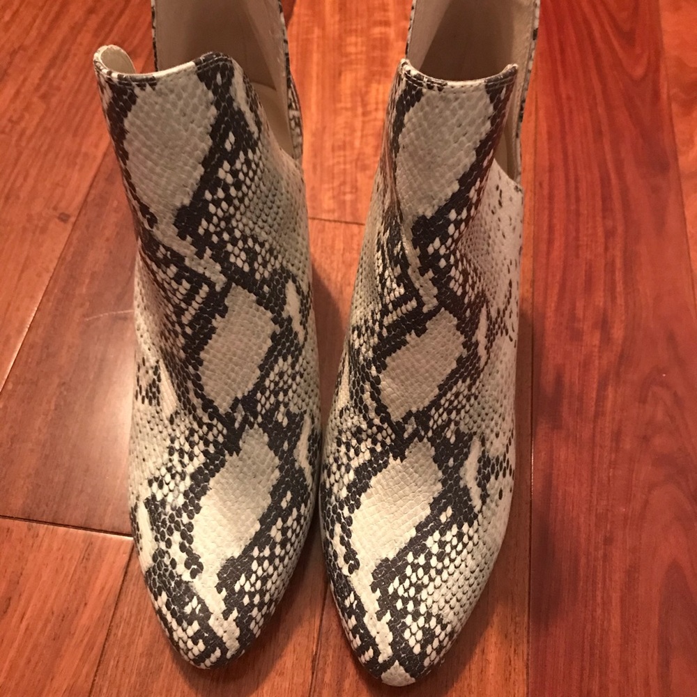 NEVER WORN snake skin bootie BRAND NEW